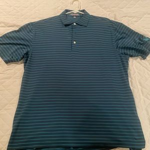 PETER MILLAR SUMMER COMFORT GOLF POLO MENS L - VALHALLA EMBROIDERED ON SLEEVE